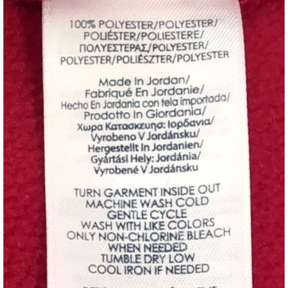 Chaps by Ralph Lauren Women's MEDIUM Fleece Vest Full Zip Red Collared Pockets - Picture 4 of 15